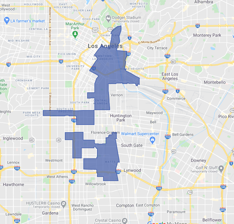 Map of Los Angeles Empowerment Zone